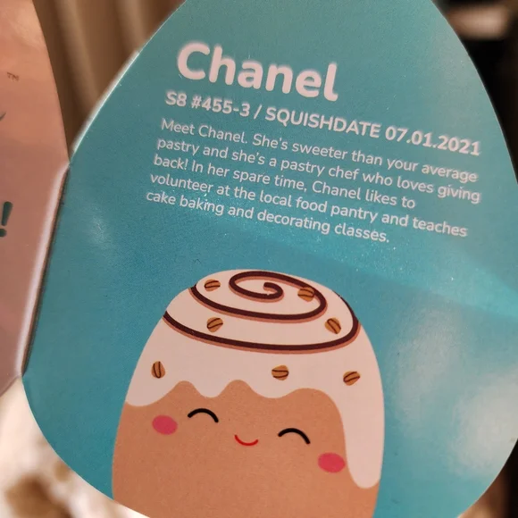 NWT Chanel The Cinnamon Roll Squishmallow Plush - Picture 4 of 4